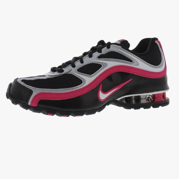 Nike 7 1/2 Reax Black and Pink Running Sneakers - Picture 1 of 6